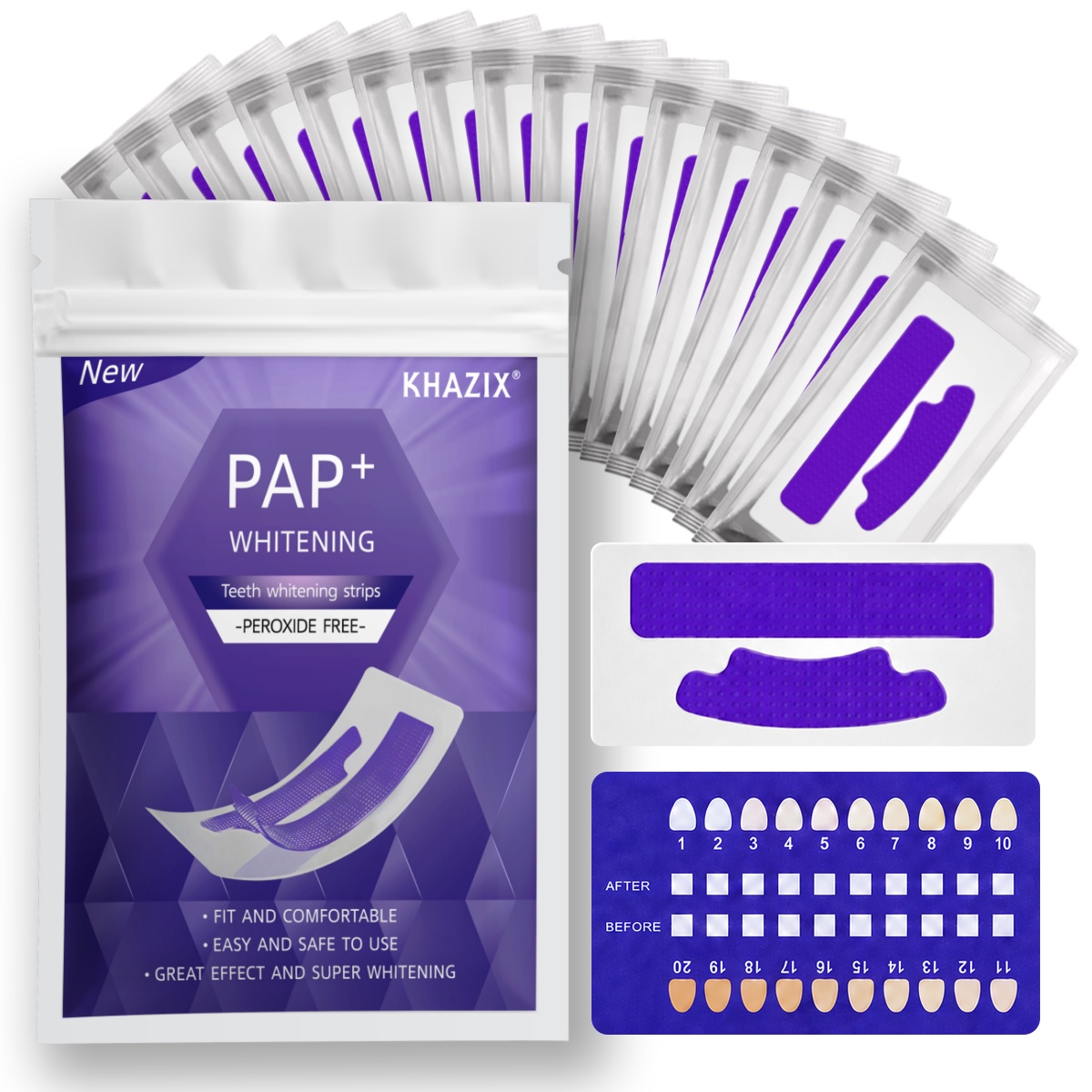 Teeth Whitening Strips Permanent - 1/7 pairs Teeth Whitening Strips for