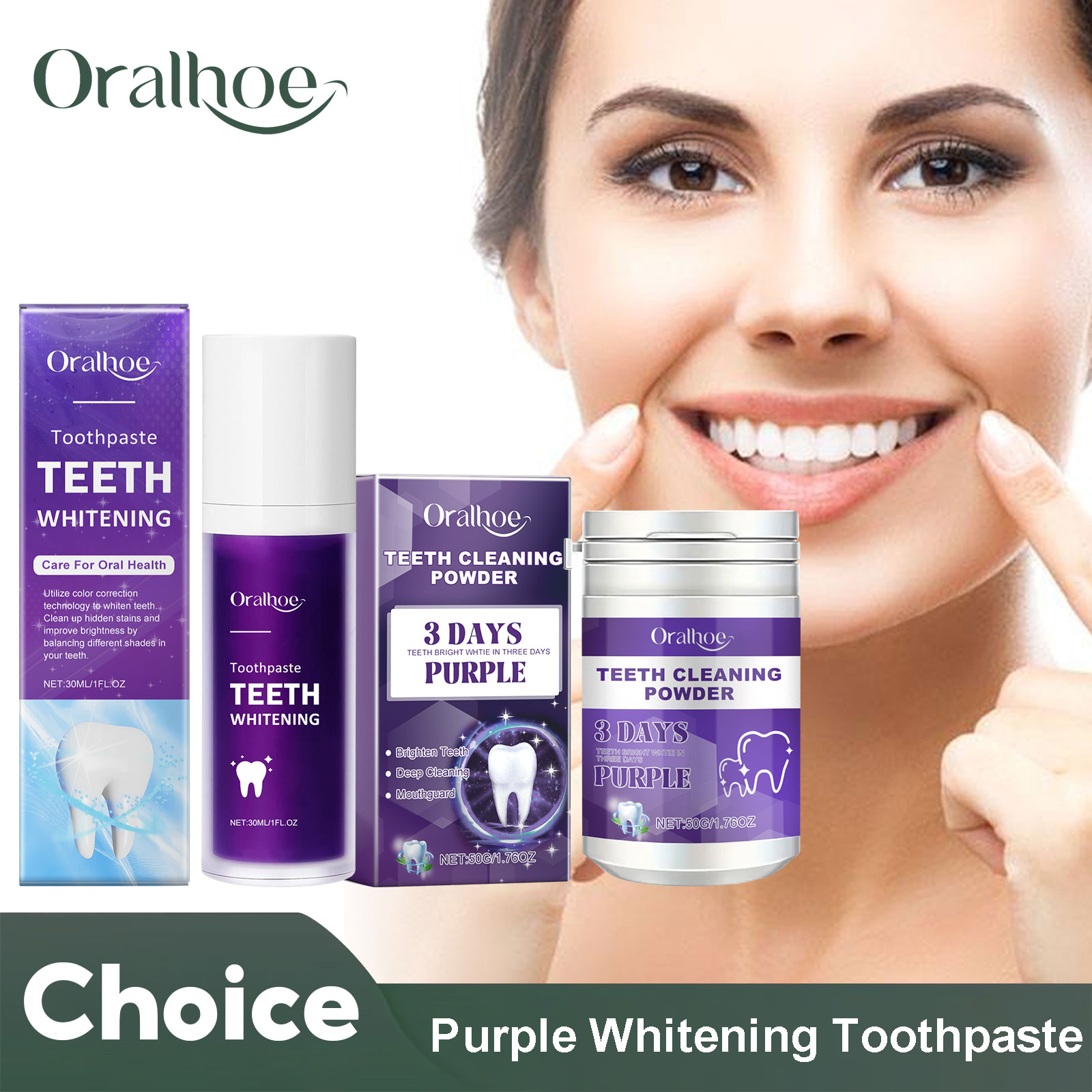 Teeth Whitening Quotes - Purple Corrector Teeth Whitening Toothpaste Deep