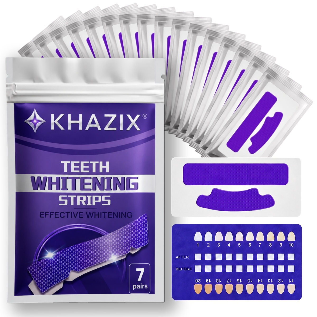 Teeth Whitening Strips Permanent - 1/7 pairs Teeth Whitening Strips for