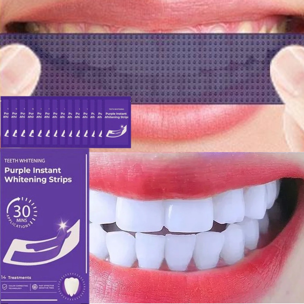 Teeth Whitening Crest - 42Pairs V34 Purple Tooth Colour Corrector