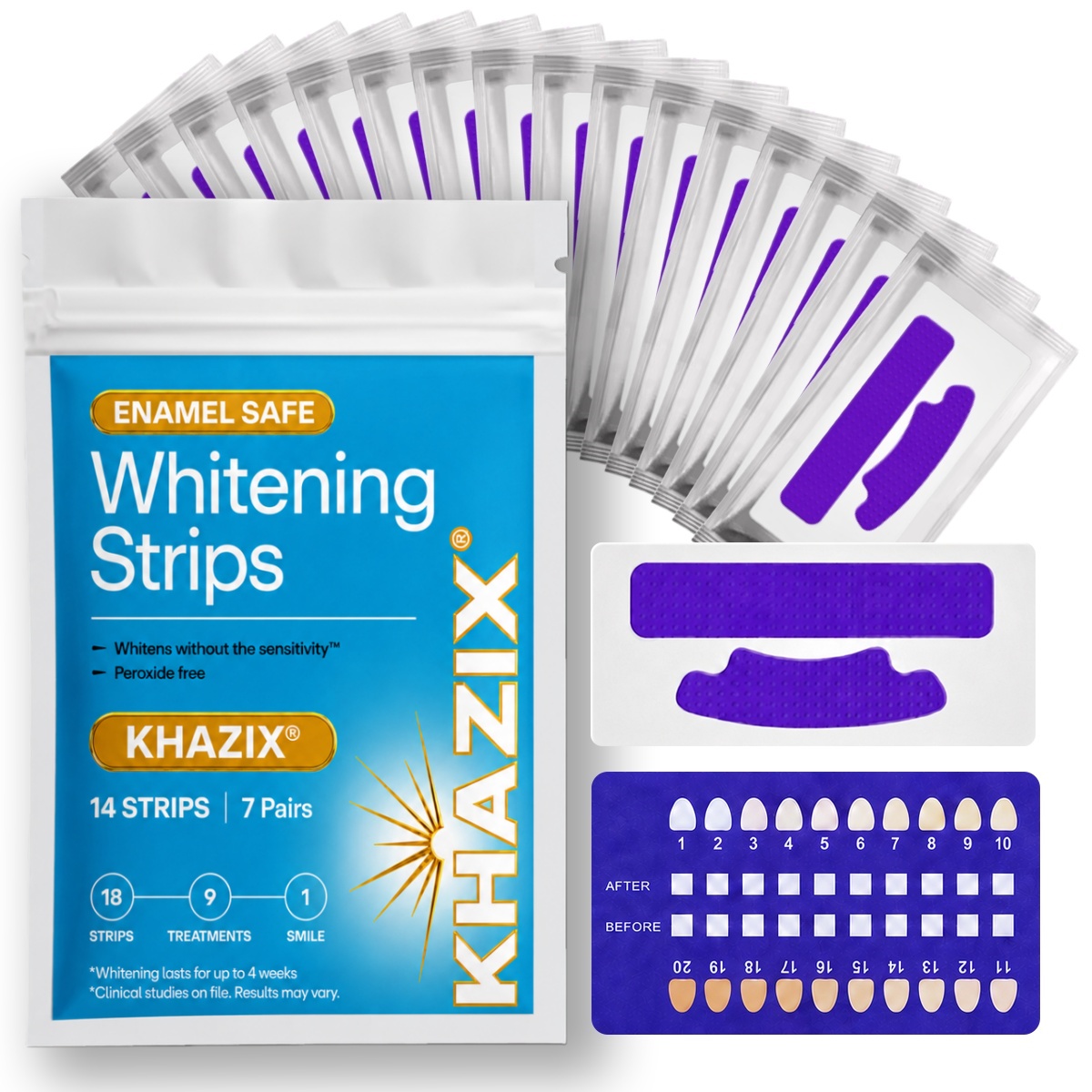 7 pairs Teeth Whitening Strips - Teeth Whitening Strips Permanent recension och pris