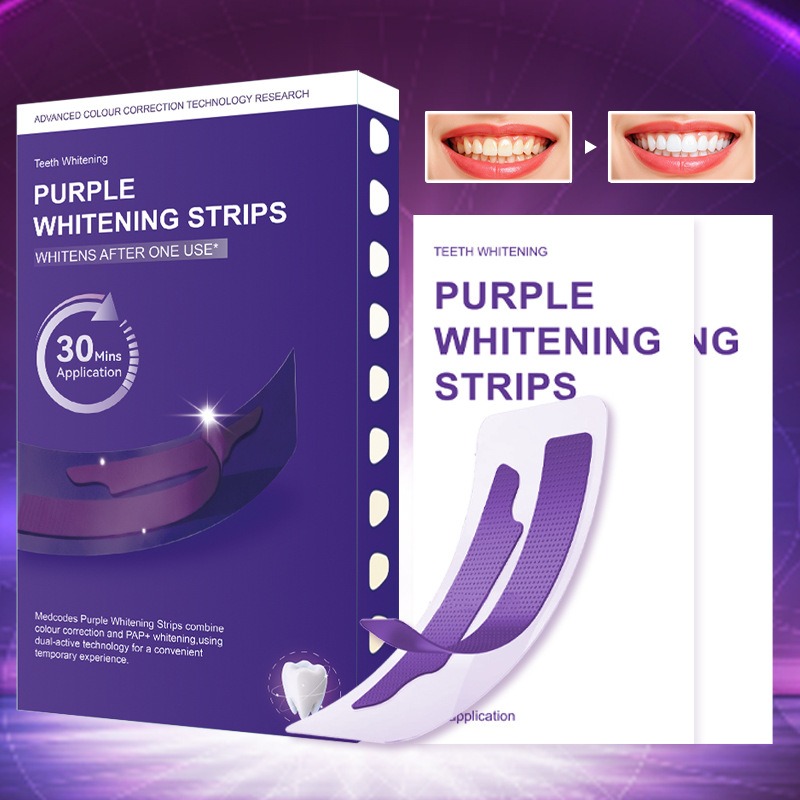 V34 Purple Glowing Dry Tooth S - Teeth Whitening Strips recension och pris