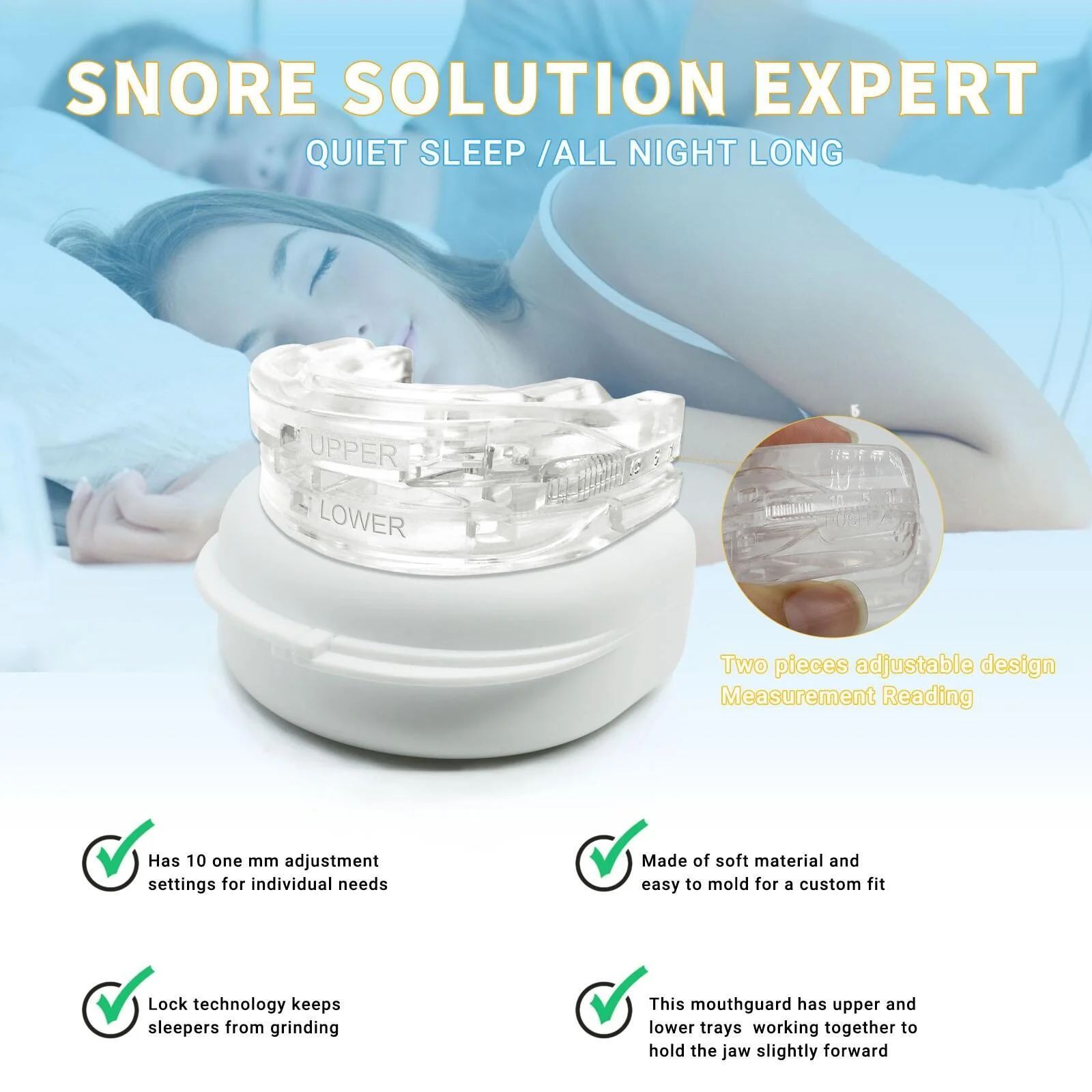 Adjustable Anti-Snoring Mouth  - Dental Guard Night recension och pris