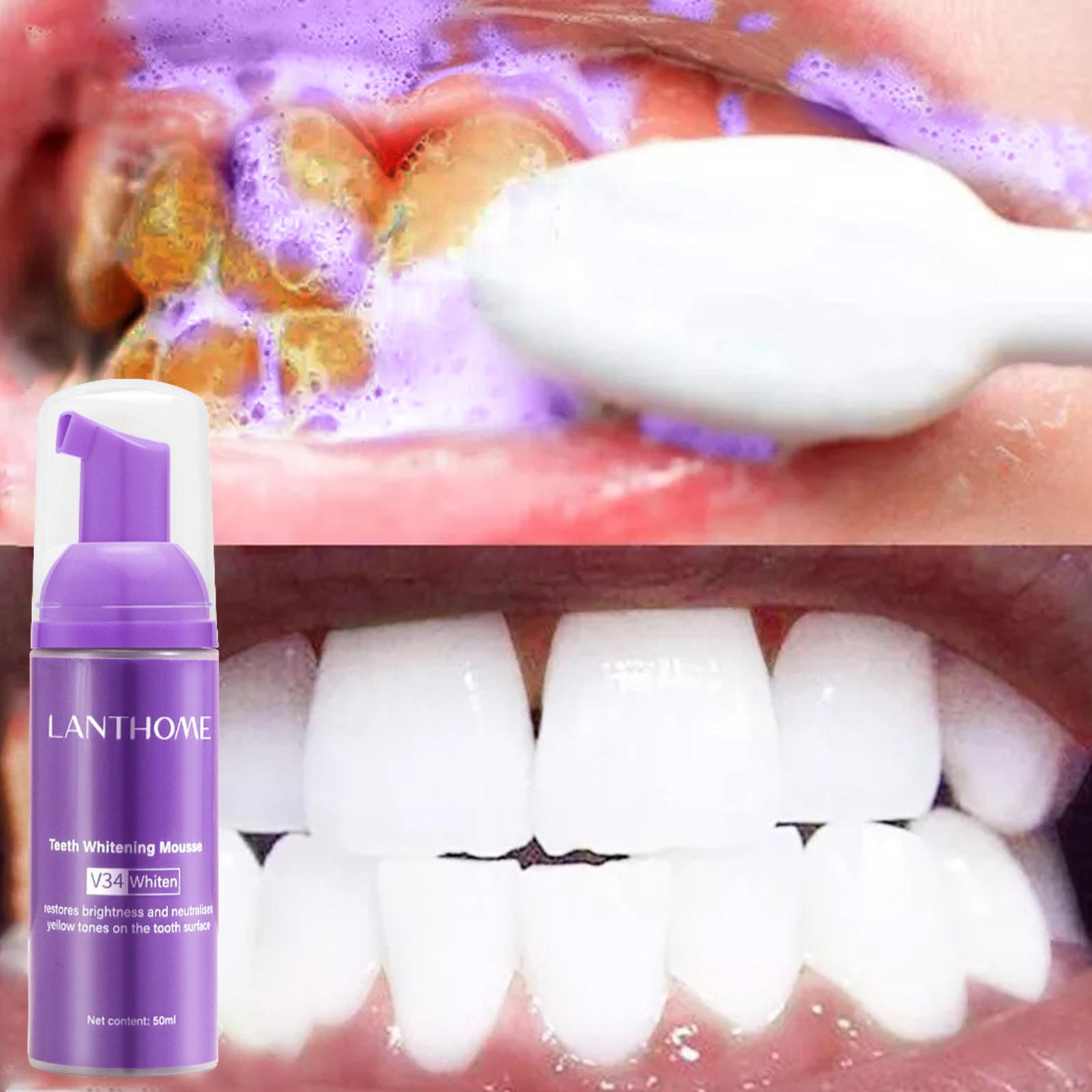 V34 Mousse Teeth Cleaning Toot - Teeth Whitening Crest recension och pris
