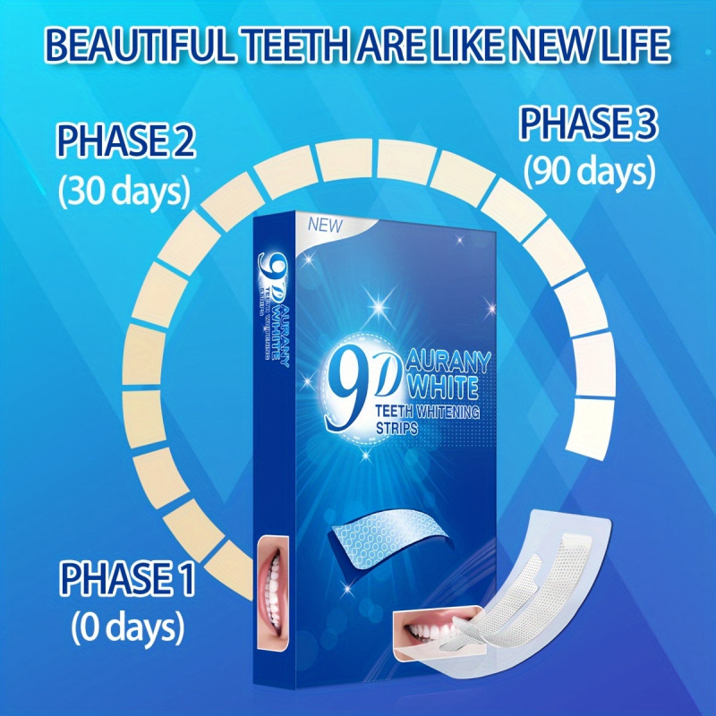 21 Pairs of 9D Aurany White Te - Teeth Whitening Strips Permanent recension och pris