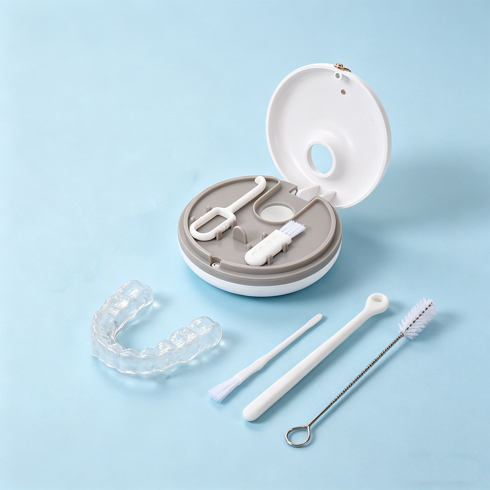 1 Unit Clear Retainer Case wit - Dental Guard Night recension och pris