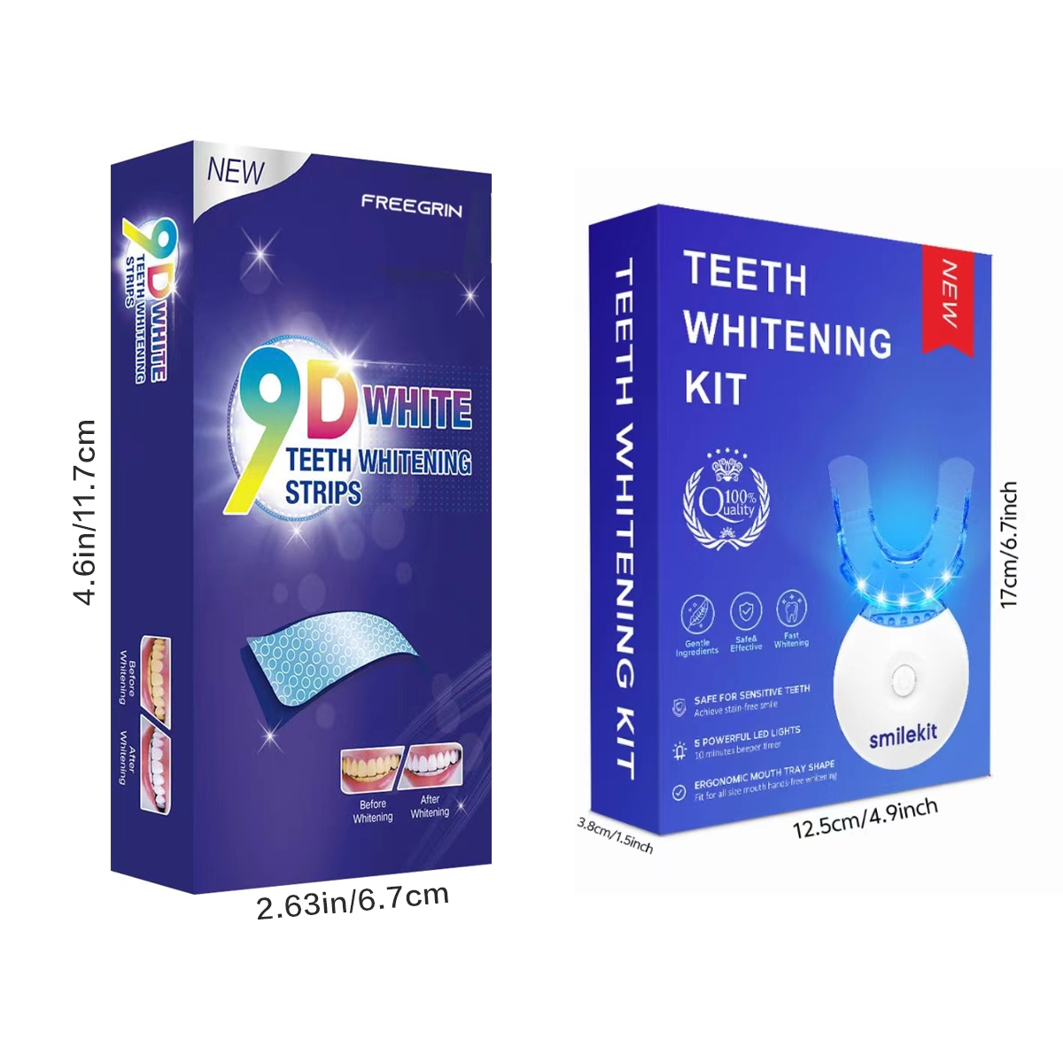 Teeth Whitening Kit - 5X LED L - Teeth Whitening Strips Permanent recension och pris