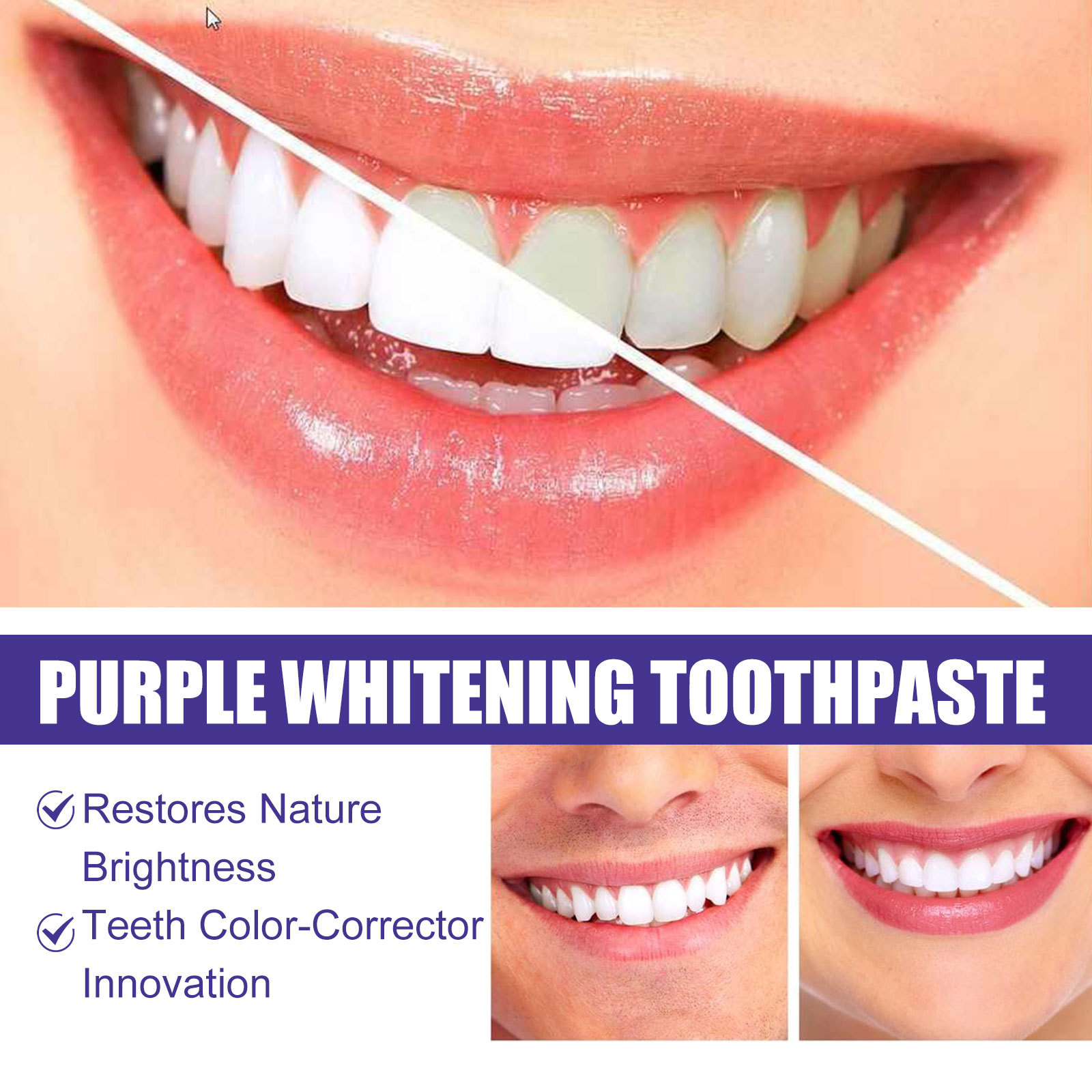 Purple Toothpaste Teeth Whiten - Teeth Whitening Crest recension och pris