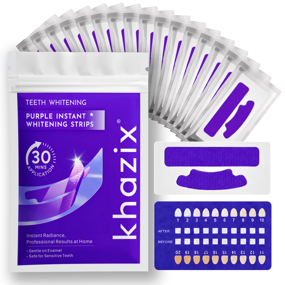 1/7 pairs Teeth Whitening Stri - Teeth Whitening Strips Permanent recension och pris