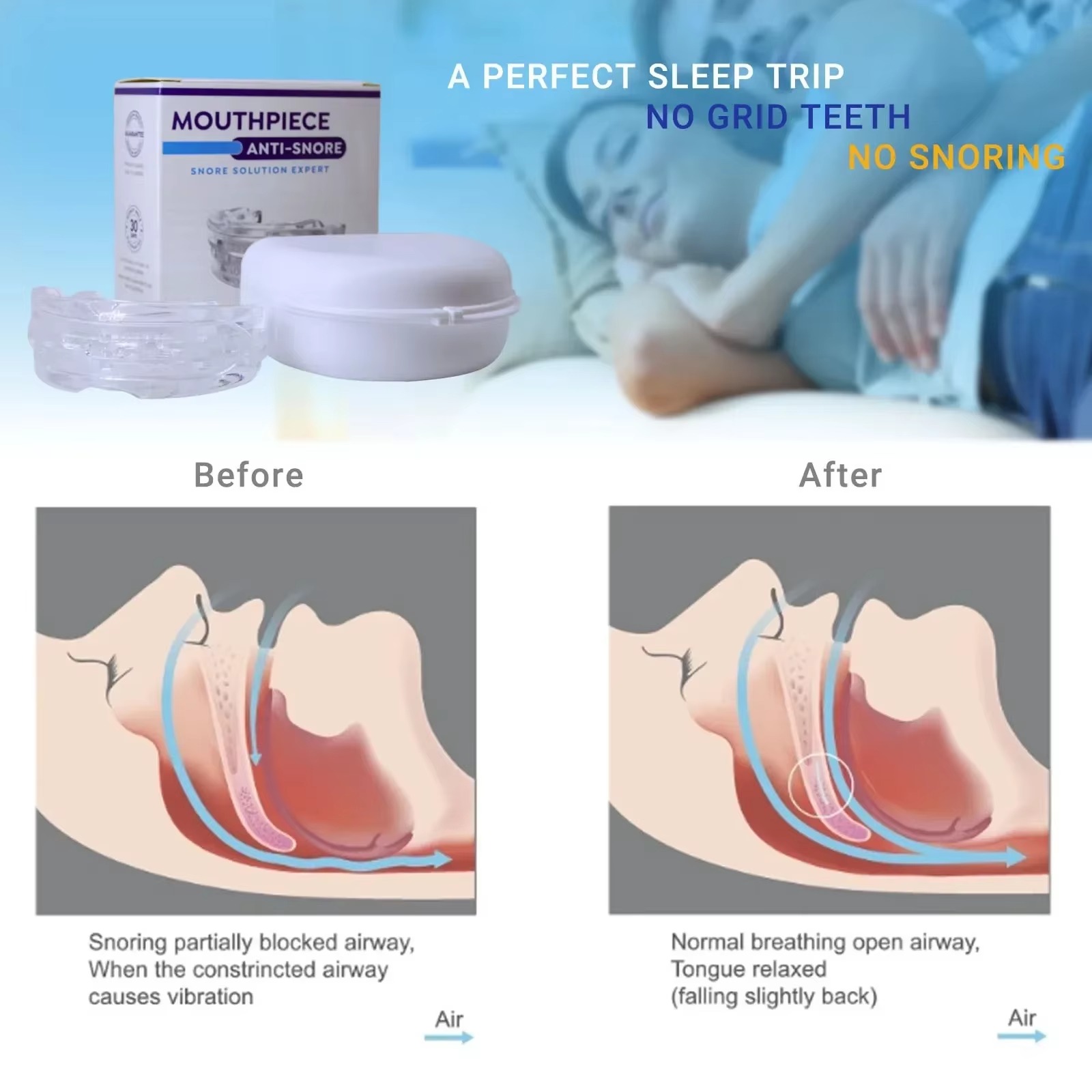 1/2/3/4/5Pcs,Anti-Snoring Teet - Dental Guard Night recension och pris