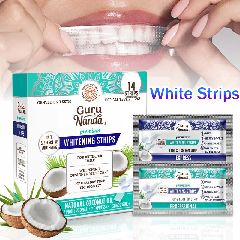 1/2/3 Boxes Coconut Oil White  - Teeth Whitening Strips Permanent recension och pris