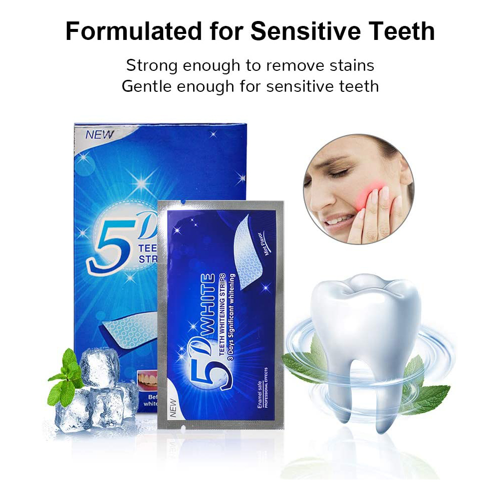 5D White Teeth Whitening Strip - Teeth Whitening Strips Permanent recension och pris